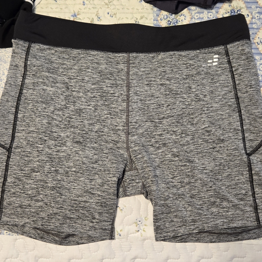 BCG Heathered Gray Women's Bike Shorts